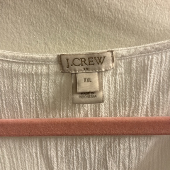 EUC J.Crew Swim Cover Up; size XXL; white w/ pink, red & blue detail;Vneck tunic - Picture 2 of 4